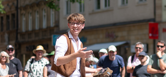 Sam Street Performing as Sammy Showtime in Bamberg Germany at a Festival
